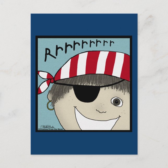 Cartão Postal Pirate Boy Rrrrrr (Frente)