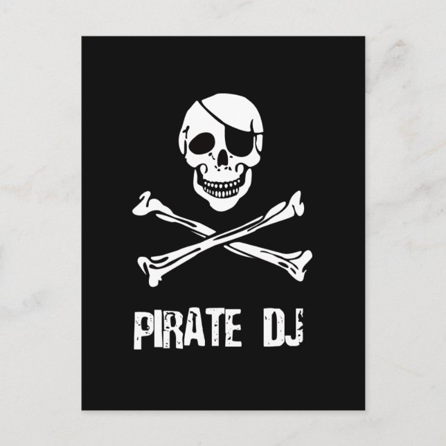 Cartão Postal Pirate DJ (Frente)