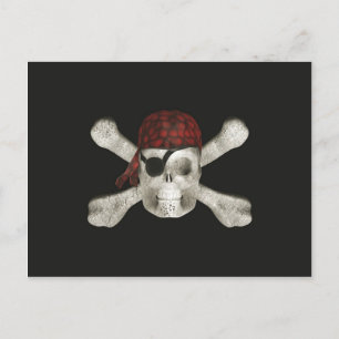 Cartão Postal Pirate Skull - Cartão-postal Halloween