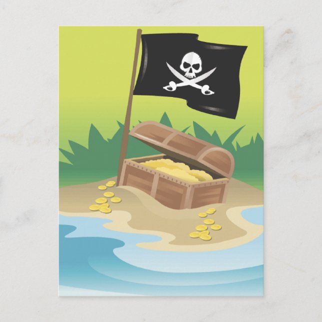 Cartão Postal Pirate Treasure (Frente)