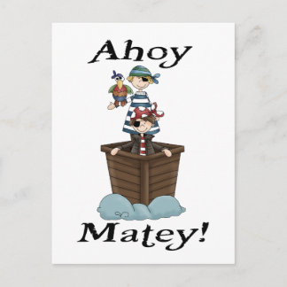 Cartão Postal Pirates Ahoy Matey