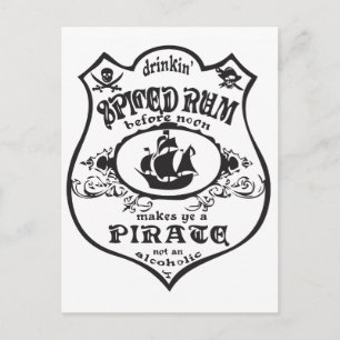 Cartão Postal Pirato De Rum Espicado
