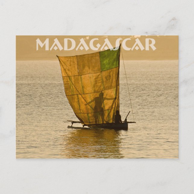 Cartão Postal Piroguier Vezo (Frente)