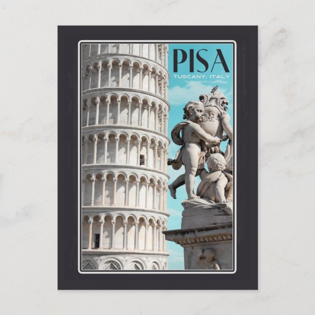 Cartão Postal Pisa - A Torre Que Se Limpa (Frente)