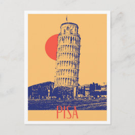 Cartão Postal Pisa Italy Art vintage Travel