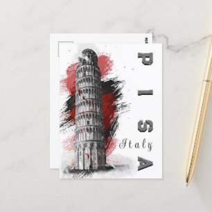 Cartão Postal Pisa Lening Tower Souvenir