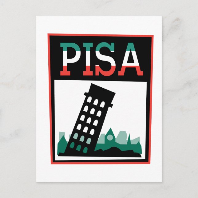 Cartão Postal Pisa Poster (Frente)