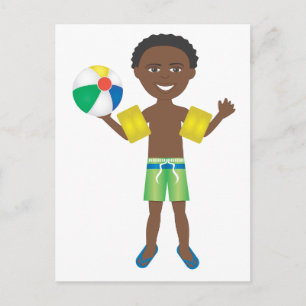 Cartão Postal Piscina Ball Boy
