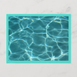 Cartão Postal Piscina com borda turquesa