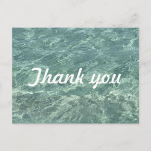 Cartão Postal Piscina de Natação Praia do Mar Padrões Obrigado