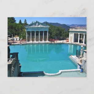 Cartão Postal Piscina de Netuno no Castelo de Hearst, San Simeon