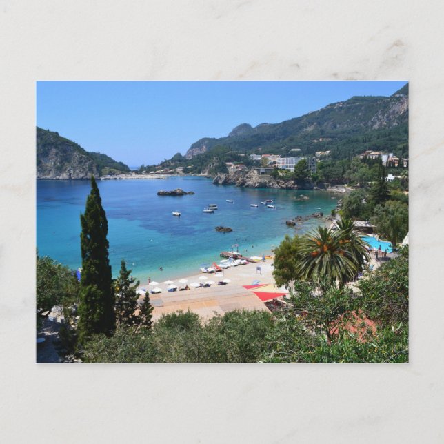 Cartão Postal Piscina de Paleokastritsa (Frente)