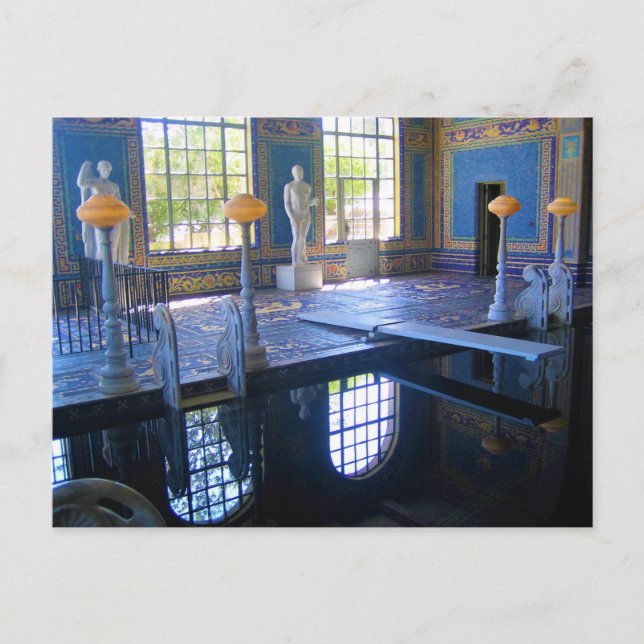 Cartão Postal Piscina romana no Castelo de Hearst, Califórnia (Frente)