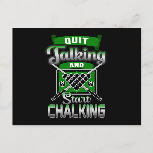 Cartão Postal Piscina Snooker Billiard 8 Ball Billiards Engraçad (Frente)