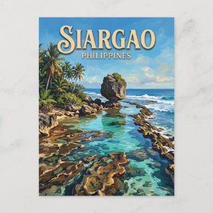 Cartão Postal Piscinas naturais de Magpupungko Pilar Filipinas
