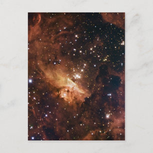 Cartão Postal Pismis 24 estrelas castanhas NASA