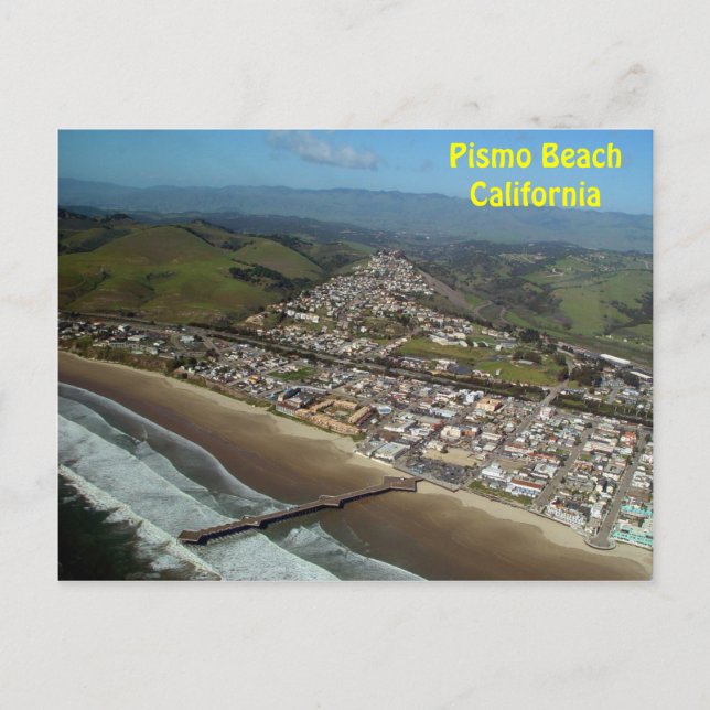 Cartão Postal Pismo Beach, California Aerial View Postcard (Frente)