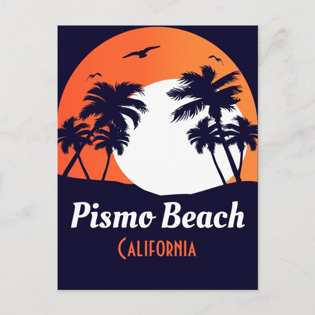 Cartão Postal Pismo Beach California Sunset VacSet Souvenirs P (Frente)