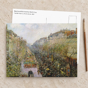 Cartão Postal Pissarro - Boulevard Montmartre, Mardi Gras