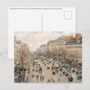 Cartão Postal Pissarro - Boulevard Montmartre, Sol da Tarde