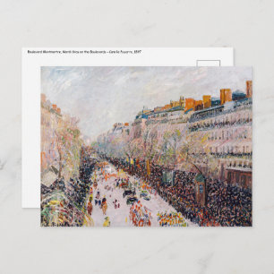 Cartão Postal Pissarro - Montmartre, Mardi Gras no Boulevard