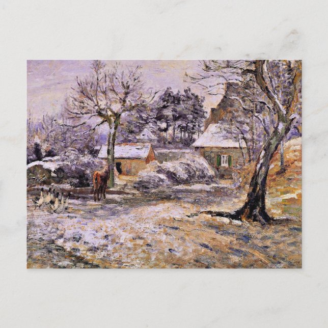 Cartão Postal Pissarro - Neve em Montfoucault (Frente)