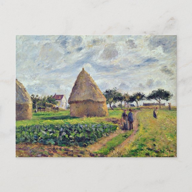 CARTÃO POSTAL PISSARRO - PALHEIROS E PATCH DE CABO, (Frente)