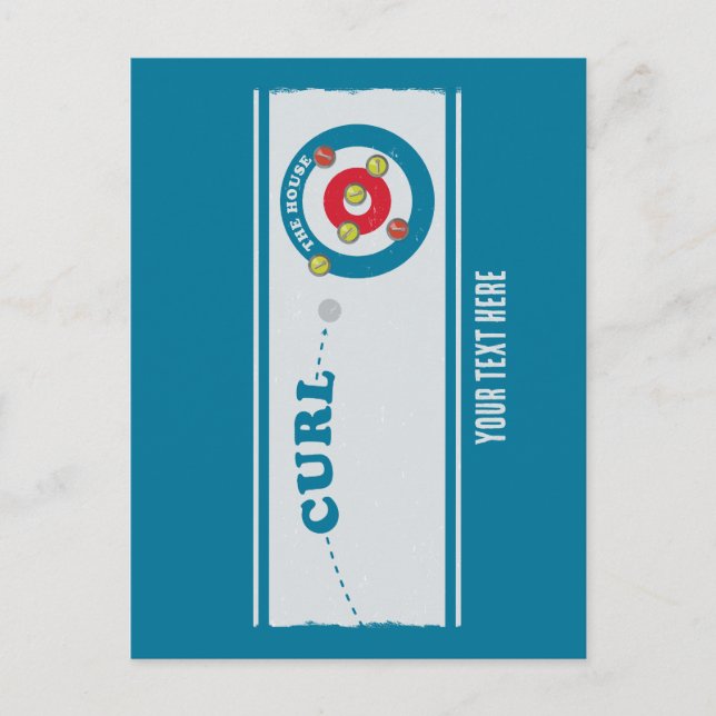 Cartão Postal Pista de curling Pedras de curling (Frente)