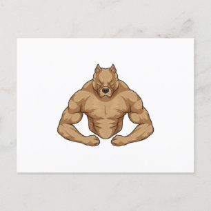 Cartão Postal Pitbull como Bodybuilder extreme