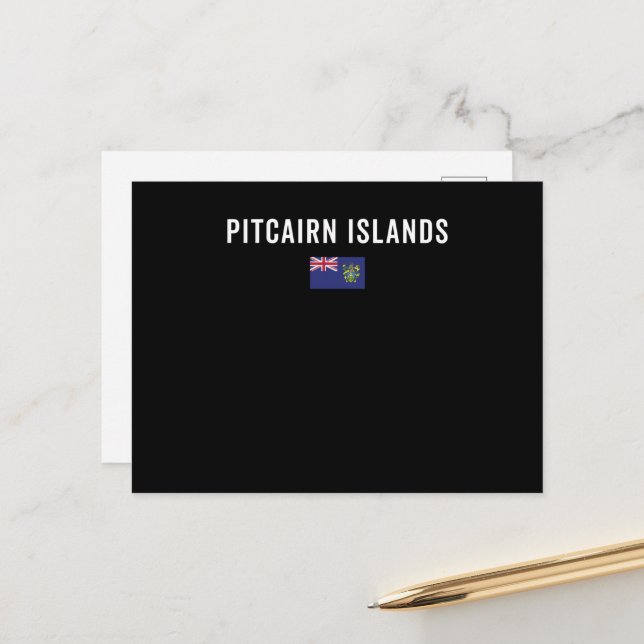 Cartão Postal Pitcairn Islands Flag - Patriotic Flag (Frente/Verso In Situ)