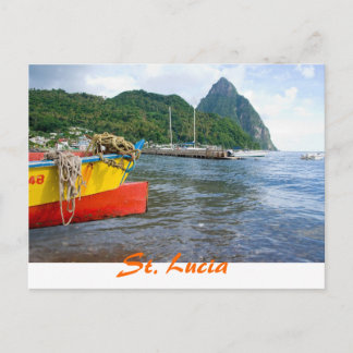 Cartão Postal Pitons, Soufriere Santa Lúcia