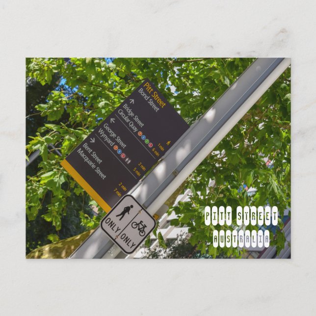 Cartão Postal Pitt Street (Frente)