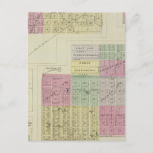 Cartão Postal Pittsburg, Walnut, Beulah e Lichfield, Kansas