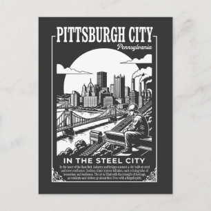 Cartão Postal Pittsburgh Cidade Pensilvânia Na Cidade Do Aço