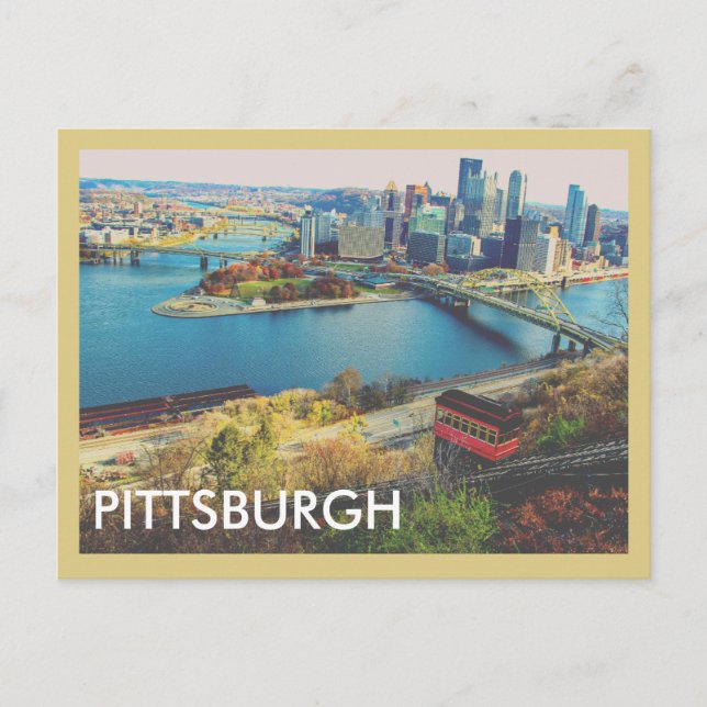 Cartão Postal Pittsburgh Cityscape (Frente)
