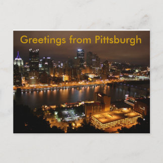 Cartão Postal Pittsburgh do centro, cumprimentos de Pittsburgh