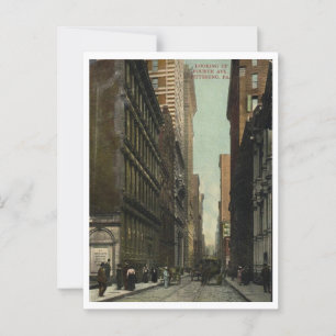 Cartão Postal Pittsburgh PA Quarta Rua 1909 Vintage