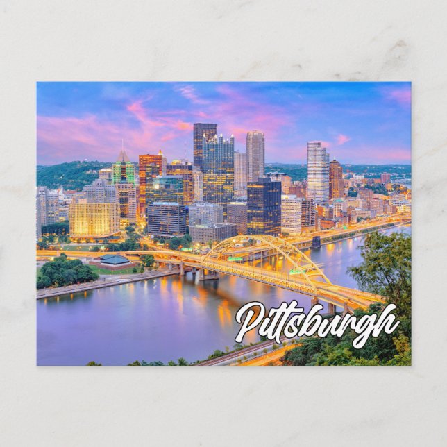 Cartão Postal Pittsburgh, Pensilvânia, Estados Unidos (Frente)
