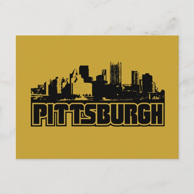 Cartão Postal Pittsburgh Skyline (Frente)