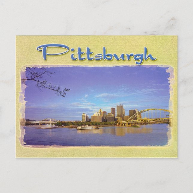 CARTÃO POSTAL PITTSBURGH SKYLINE (Frente)