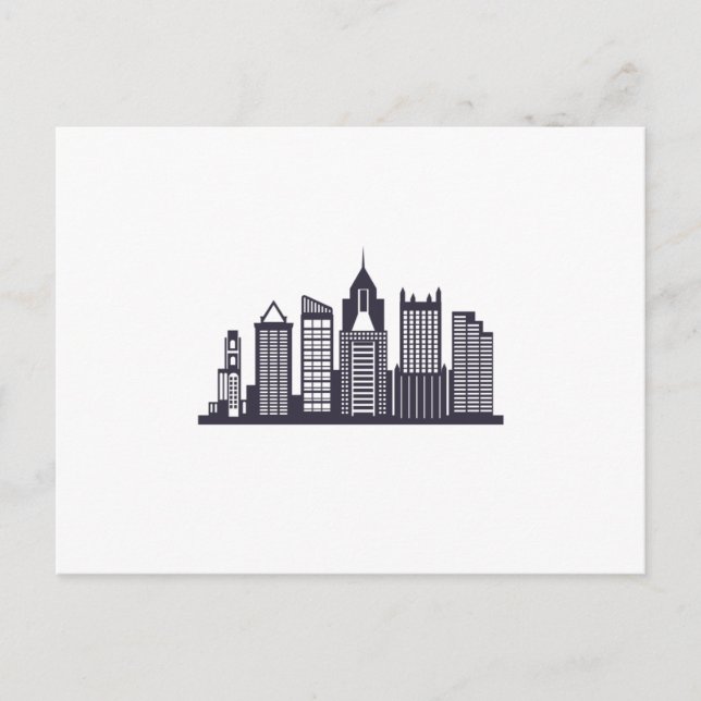 Cartão Postal Pittsburgh Skyline (Frente)