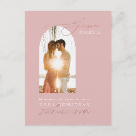 Cartão Postal PixDezines DIY color Arch Frame Dusty Pink Salvar