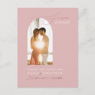 Cartão Postal PixDezines DIY color Arch Frame Dusty Pink Salvar