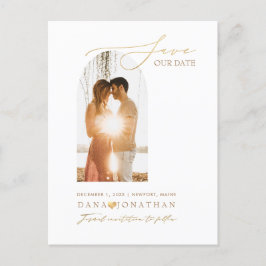 Cartão Postal PixDezines DIY Color Arch Frame Salvar a Data