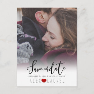 Cartão Postal PixDezines DIY cor/Salvar nossa data/caligrafia