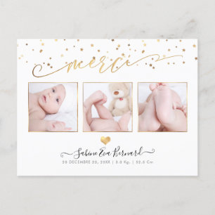 Cartão Postal PixDezines les Étoiles D'or Remerciments