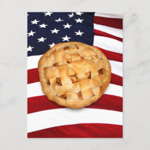 Cartão Postal Pizza Americana (Pizza Apple com Bandeira American