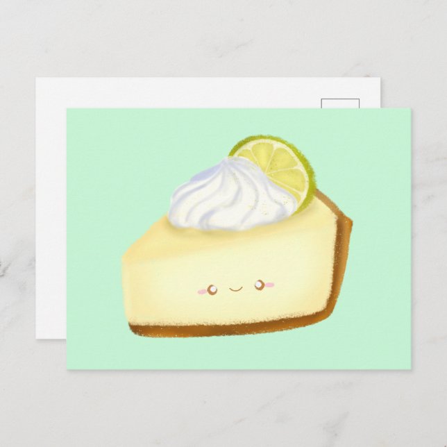 Cartão Postal Pizza de Limão de Chave Corta (Frente/Verso)