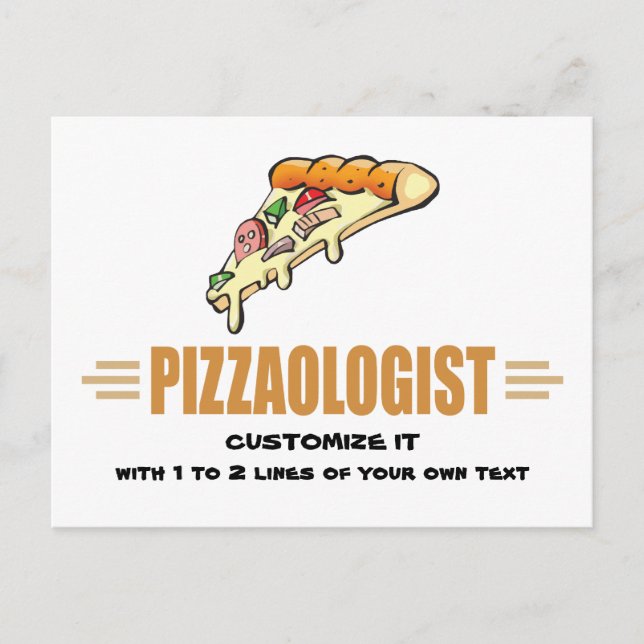 Cartão Postal Pizza Engraçada (Frente)