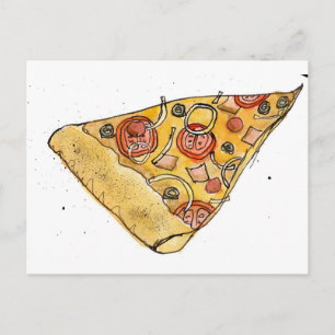 Cartão Postal pizza fina